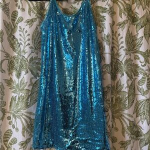 Sparkling Blue Sequin Dress